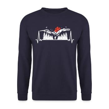 Schwarzwald Schwarzwälder Baden-Württemberg - Unisex Pullover - Navy - Vorne - Alina (178cm) & Michal (187cm)