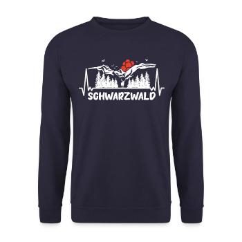 Schwarzwald Schwarzwälder Baden-Württemberg - Unisex Pullover - Navy - Vorne - Alina (178cm) & Michal (187cm)
