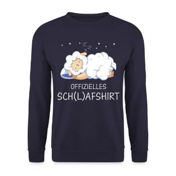 Schafe Schafherde Bauernhof Landwirt Schäfer - Unisex Pullover - Navy - Vorne - Alina (178cm) & Michal (187cm)