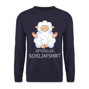 Schafe Schafherde Bauernhof Landwirt Schäfer - Unisex Pullover - Navy - Vorne - Alina (178cm) & Michal (187cm)