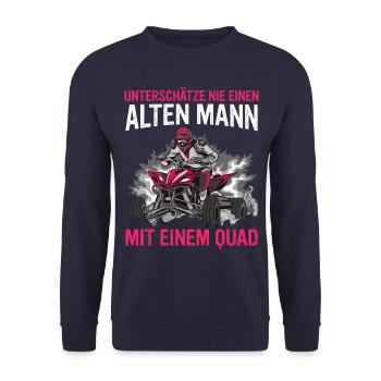 Quad Quadfahrer ATV Quad - Unisex Pullover - Navy - Vorne - Alina (178cm) & Michal (187cm)