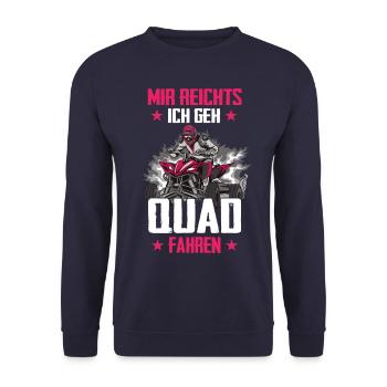 Quad Quadfahrer ATV Quad - Unisex Pullover - Navy - Vorne - Alina (178cm) & Michal (187cm)