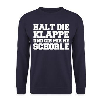 Pfalz Pfälzer Rheinland Pfalz Schorle - Unisex Pullover - Navy - Vorne - Alina (178cm) & Michal (187cm)