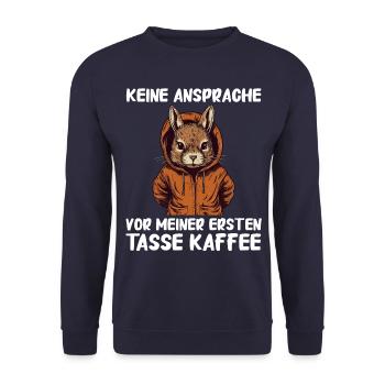 Hase Hasen Kaninchen Haustier - Unisex Pullover - Navy - Vorne - Alina (178cm) & Michal (187cm)