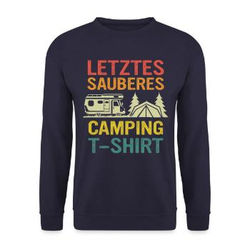 Camping Wohnwagen Camper - Unisex Pullover - Navy - Vorne - Alina (178cm) & Michal (187cm)