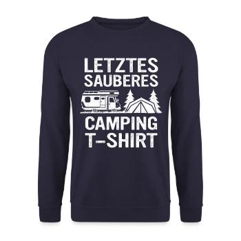 Camping Wohnwagen Camper - Unisex Pullover - Navy - Vorne - Alina (178cm) & Michal (187cm)