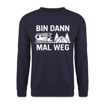 Camping Wohnwagen Camper - Unisex Pullover - Navy - Vorne - Alina (178cm) & Michal (187cm)
