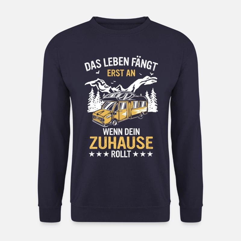 Camping Wohnwagen Camper - Unisex Pullover - Navy