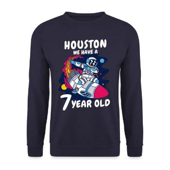 Cadeau 7 ans anniversaire garçon ou fille - Sweat-shirt Unisexe - marine - Devant - Alina (178cm) & Michal (187cm)