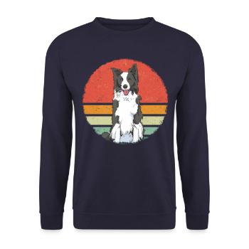 Border Collie Propriétaire de chien - Sweat-shirt Unisexe - marine - Devant - Alina (178cm) & Michal (187cm)
