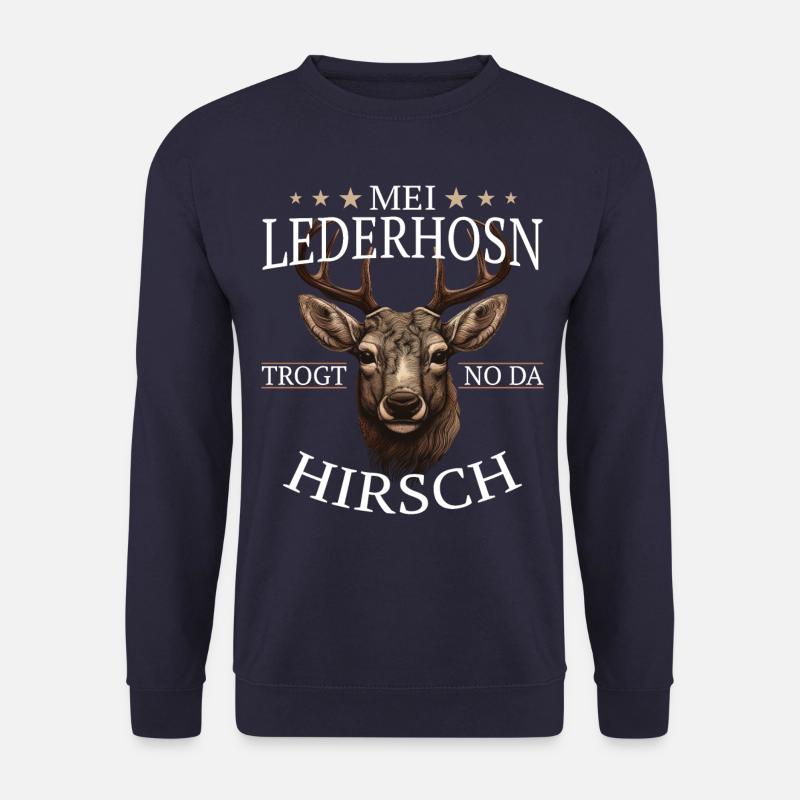 Hirsch Trachtenshirt Geweih Hirsche - Unisex Pullover - Navy