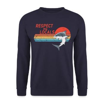 Respect the Locals - Unisex Sweatshirt - navy - Front - Alina (178cm) & Michal (187cm)