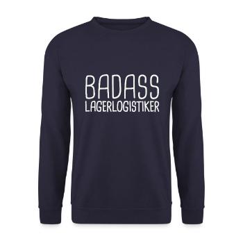 Warehouse logistics company Badass - Unisex Sweatshirt - navy - Front - Alina (178cm) & Michal (187cm)