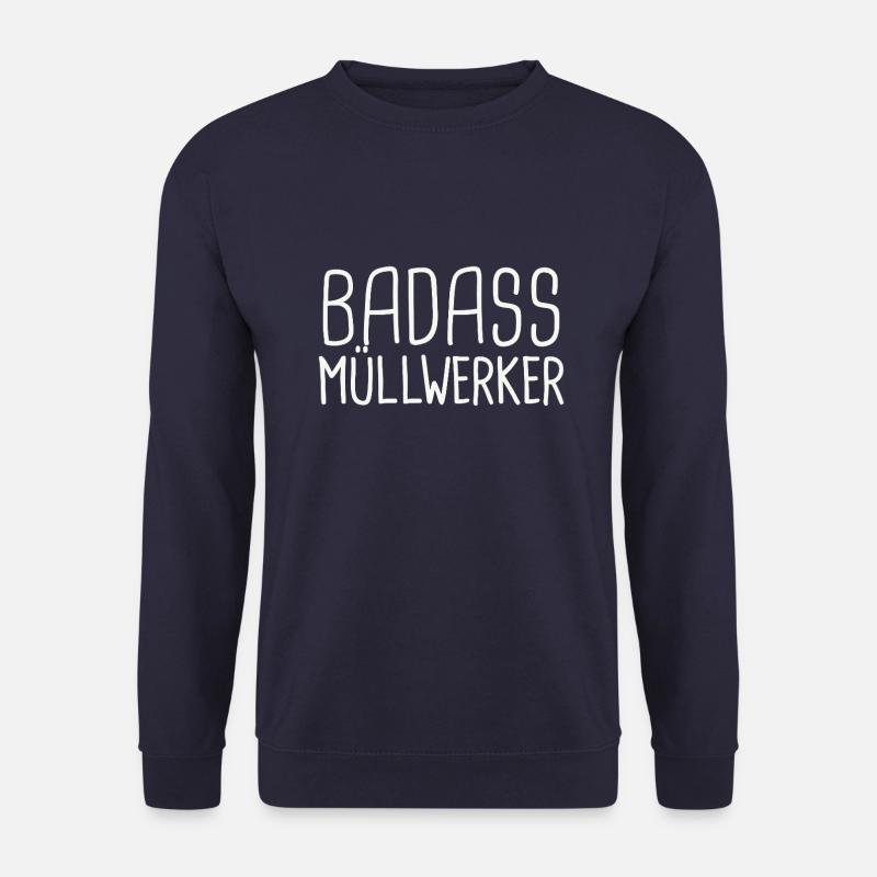 Ramasseur d’ordures Badass - Sweat-shirt Unisexe - marine