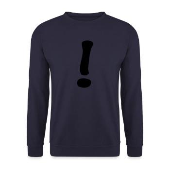exclamation mark - Unisex Sweatshirt - navy - Front - Alina (178cm) & Michal (187cm)
