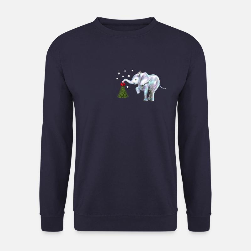 Weihnachten, Elefant Glücksbringer - Unisex Pullover - Navy
