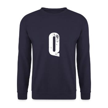 Q - Unisex Sweatshirt - navy - Front - Alina (178cm) & Michal (187cm)