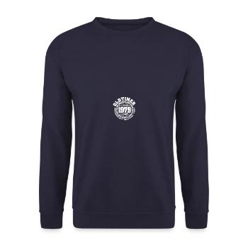 Jahr 1979 - Unisex Pullover - Navy - Vorne - Alina (178cm) & Michal (187cm)