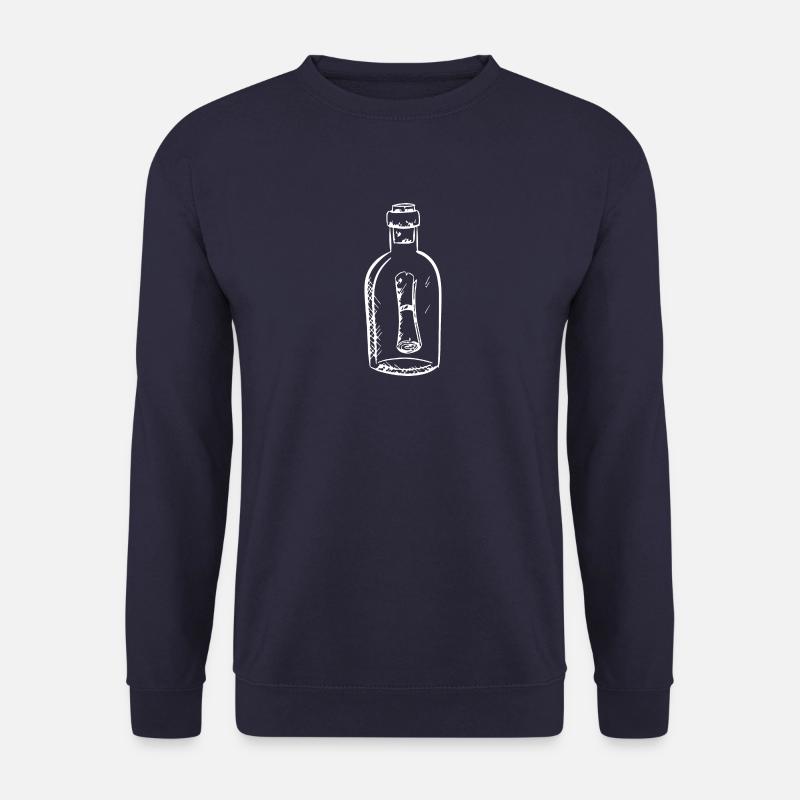 Flaschenpost Hand gezeichnet - Unisex Pullover - Navy