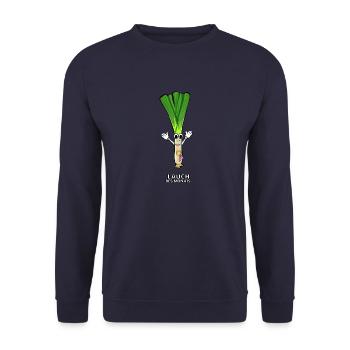 Poireau du mois - employé du mois - Sweat-shirt Unisexe - marine - Devant - Alina (178cm) & Michal (187cm)