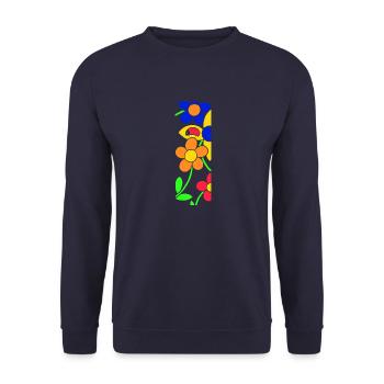 Coccinelle avec des fleurs - Sweat-shirt Unisexe - marine - Devant - Alina (178cm) & Michal (187cm)