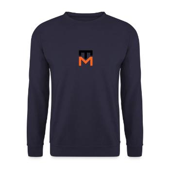 Logo Basique - Sweat-shirt Unisexe - marine - Devant - Alina (178cm) & Michal (187cm)