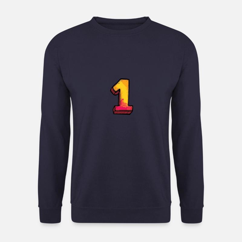 1 Zahl Comic - Unisex Pullover - Navy
