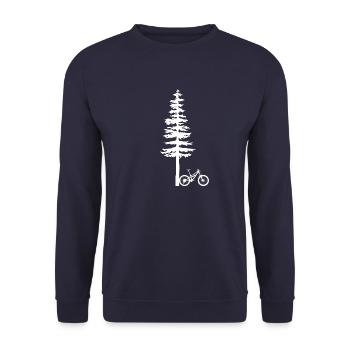 VTT VTT Downhill Enduro Vélo Vélo Arbre - Sweat-shirt Unisexe - marine - Devant - Alina (178cm) & Michal (187cm)