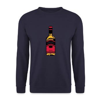 Bouteille de Whisky - Sweat-shirt Unisexe - marine - Devant - Alina (178cm) & Michal (187cm)