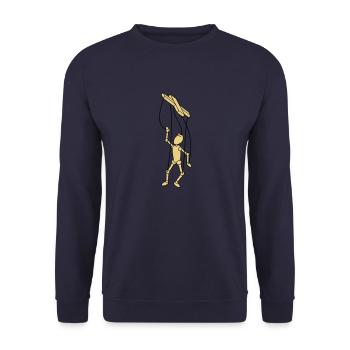 Marionette Puppet - Unisex Sweatshirt - navy - Front - Alina (178cm) & Michal (187cm)