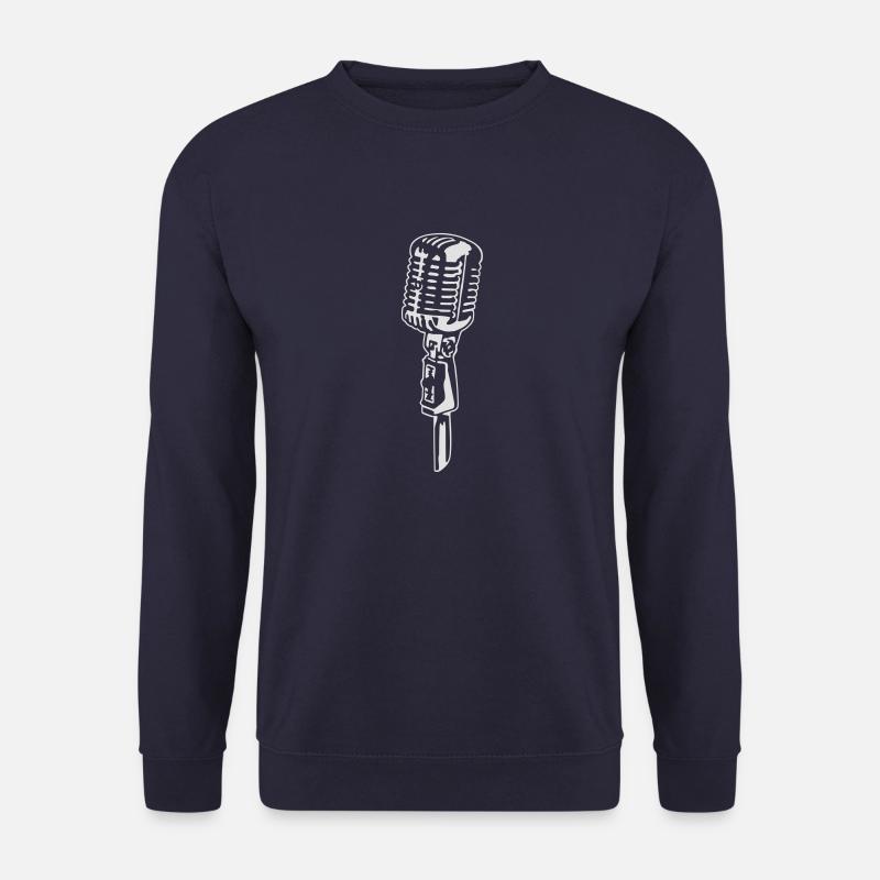 Retro Microfon for dark Shirts - Unisex Pullover - Navy