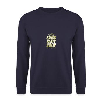 Swiss Party Crew Gold Suisse - Sweat-shirt Unisexe - marine - Devant - Alina (178cm) & Michal (187cm)