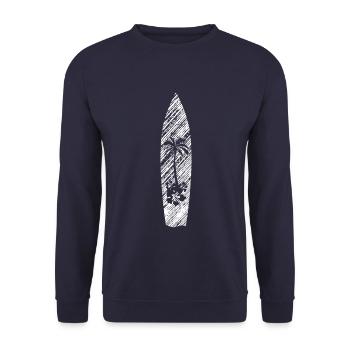 SURFBOARD SURFING SURFER - Unisex Sweatshirt - navy - Front - Alina (178cm) & Michal (187cm)