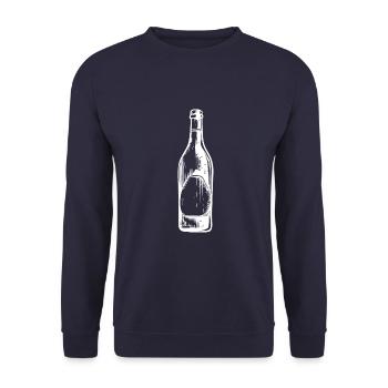 Bierflasche Bier - Unisex Pullover - Navy - Vorne - Alina (178cm) & Michal (187cm)