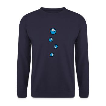 soap bubble ball ball ball - Unisex Sweatshirt - navy - Front - Alina (178cm) & Michal (187cm)