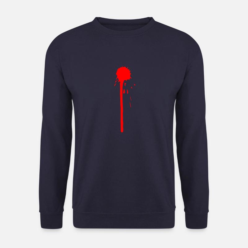 Einschussloch Blutspritzer - Unisex Pullover - Navy