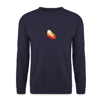 Rote Farbstriche - Unisex Pullover - Navy - Vorne - Alina (178cm) & Michal (187cm)