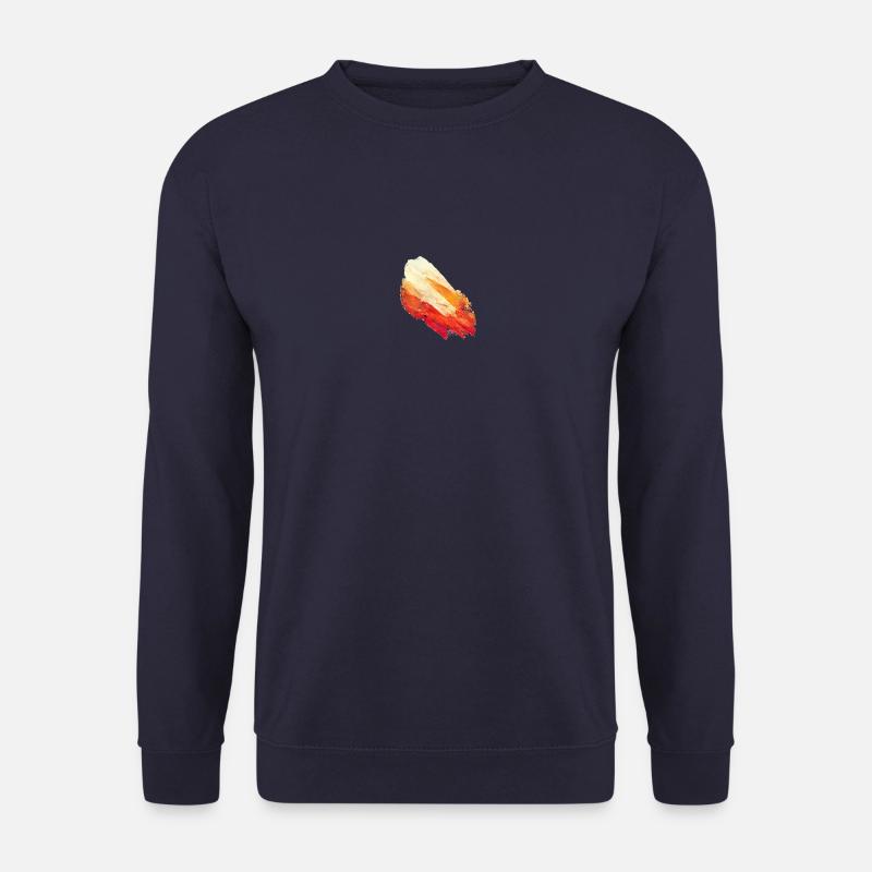 Rote Farbstriche - Unisex Pullover - Navy