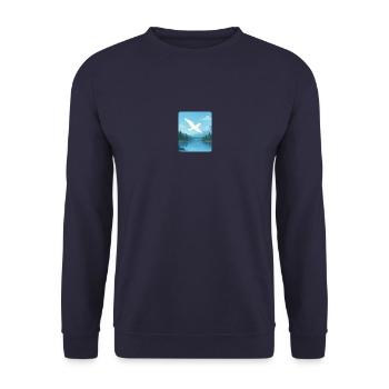 Freebird lake - Unisex Pullover - Navy - Vorne - Alina (178cm) & Michal (187cm)