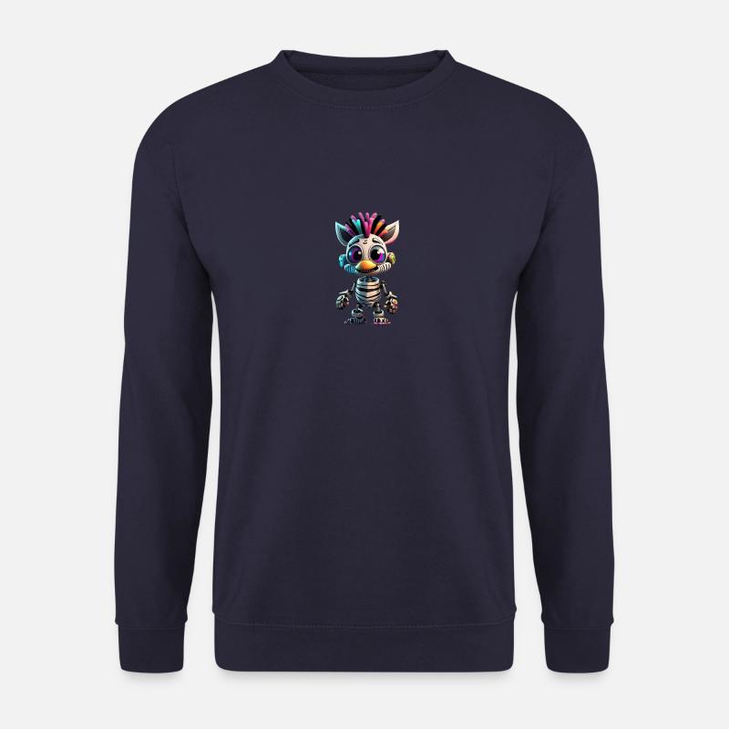 Zebra Robot - Unisex Sweatshirt - navy
