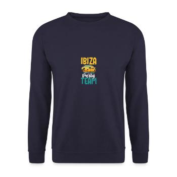 Ibiza Party Team - Unisex Sweatshirt - navy - Front - Alina (178cm) & Michal (187cm)
