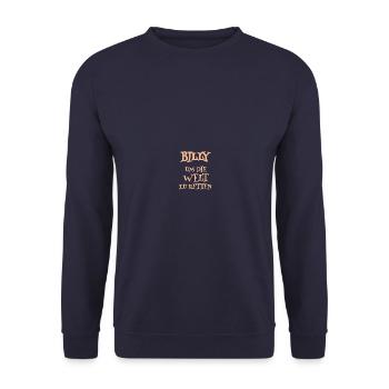 Held Retter Helfer Auszeichnung Billy - Unisex Pullover - Navy - Vorne - Alina (178cm) & Michal (187cm)