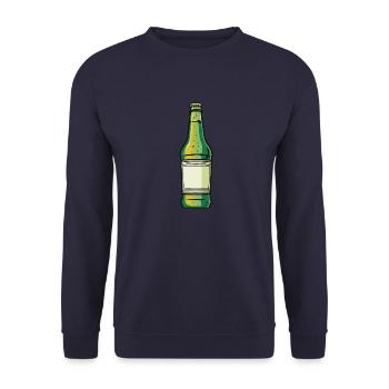 Beer Bottle Beer Drinking Icon - Unisex Sweatshirt - navy - Front - Alina (178cm) & Michal (187cm)