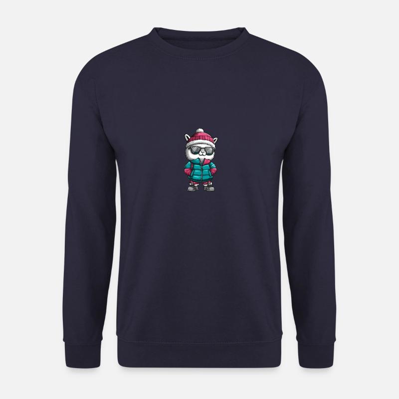 Alpaka Llama Winter - Unisex Pullover - Navy