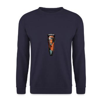 Hair clippers hairdresser - Unisex Sweatshirt - navy - Front - Alina (178cm) & Michal (187cm)