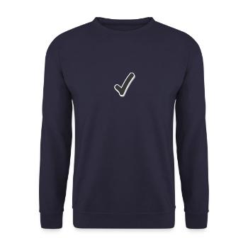 Check - Unisex Pullover - Navy - Vorne - Alina (178cm) & Michal (187cm)
