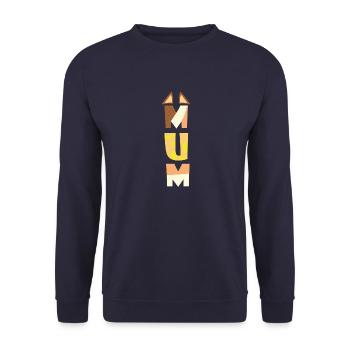FUNNY BLUE MUM-DAD MOTHERS DAY - Unisex Sweatshirt - navy - Front - Alina (178cm) & Michal (187cm)