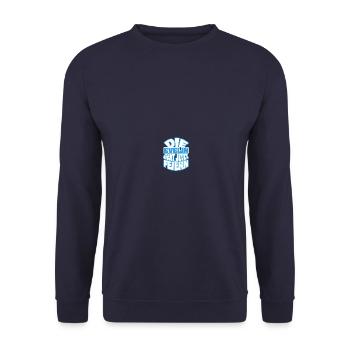 Geschenk für Evelin - Unisex Pullover - Navy - Vorne - Alina (178cm) & Michal (187cm)