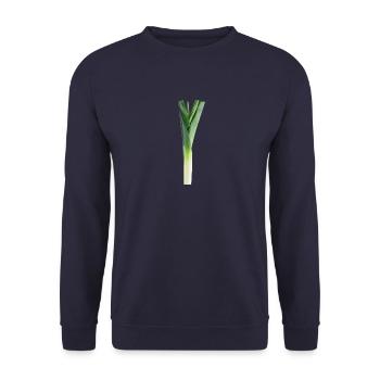 Meme aus dem Internet - Lauch. - Unisex Pullover - Navy - Vorne - Alina (178cm) & Michal (187cm)