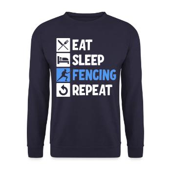 Fechten - Unisex Pullover - Navy - Vorne - Alina (178cm) & Michal (187cm)
